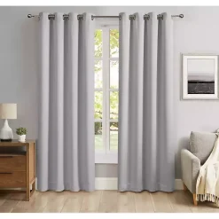 Smoky Gray Blackout Curtain Panel Set, 84 in.