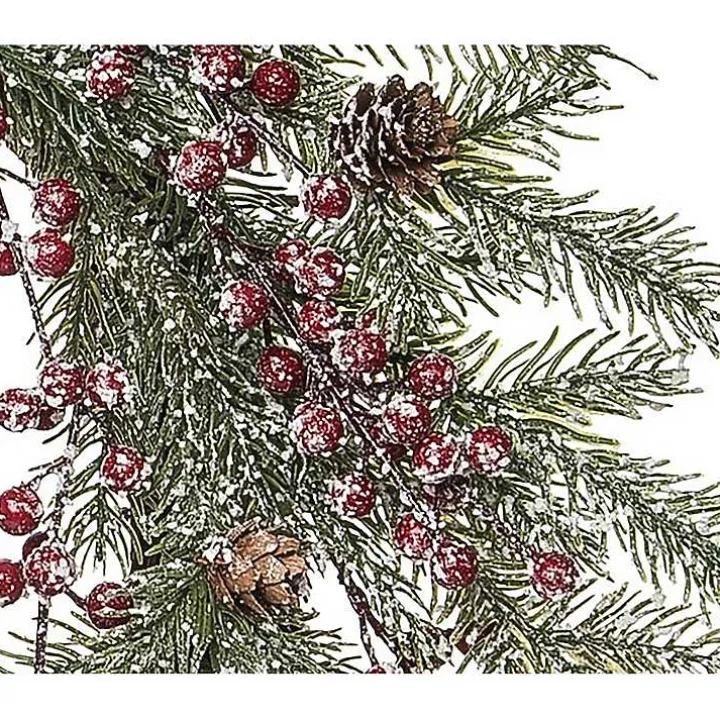 Snowy Berry and Greenery Christmas Wreath
