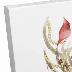 Snowy Christmas Deer Canvas Art Print