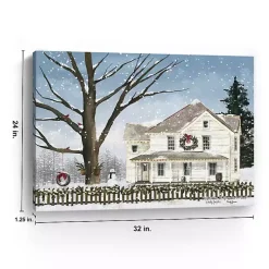 Snowy Grandma's House Canvas Art Print, 32x24 in.