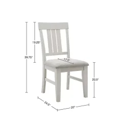 Sofia White High Back Dining Chairs, Set of 2