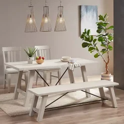 Sofia White High Back Dining Chairs, Set of 2