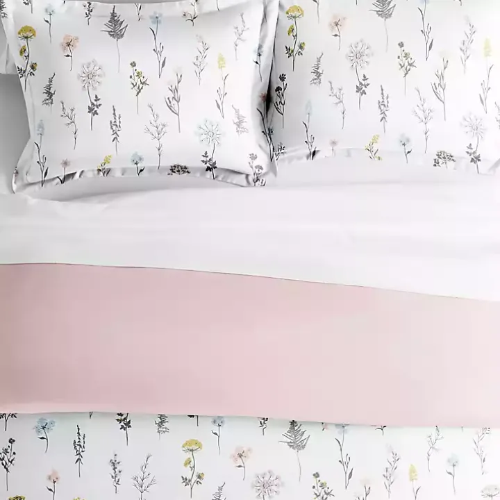Soft Floral Reversible 2-pc. Twin Duvet Cover Set
