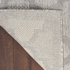 Soft Silver Trellis Outdoor Area Rug, 4x6