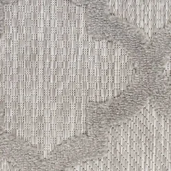 Soft Silver Trellis Outdoor Area Rug, 4x6