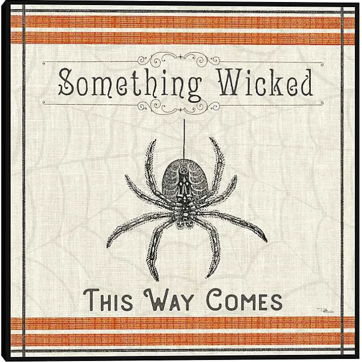 Something Wicked Spider Halloween Wall Plaque