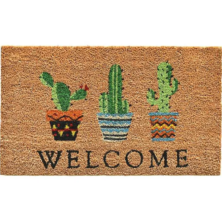 Southwestern Cactus Coir Doormat