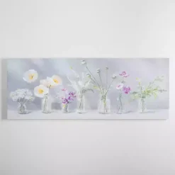 Spring Blooms in Vases Canvas Art Print