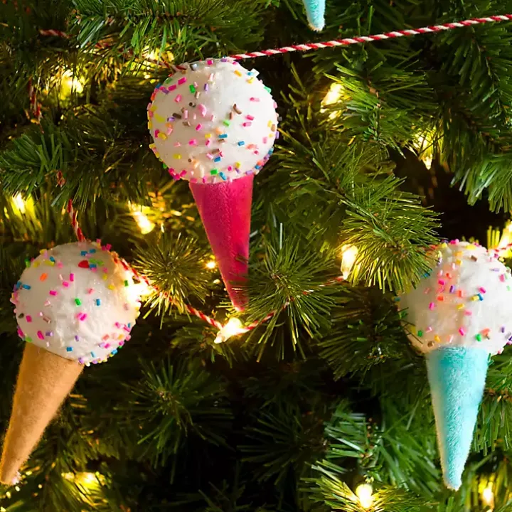 Sprinkle Ice Cream Cones Christmas Garland