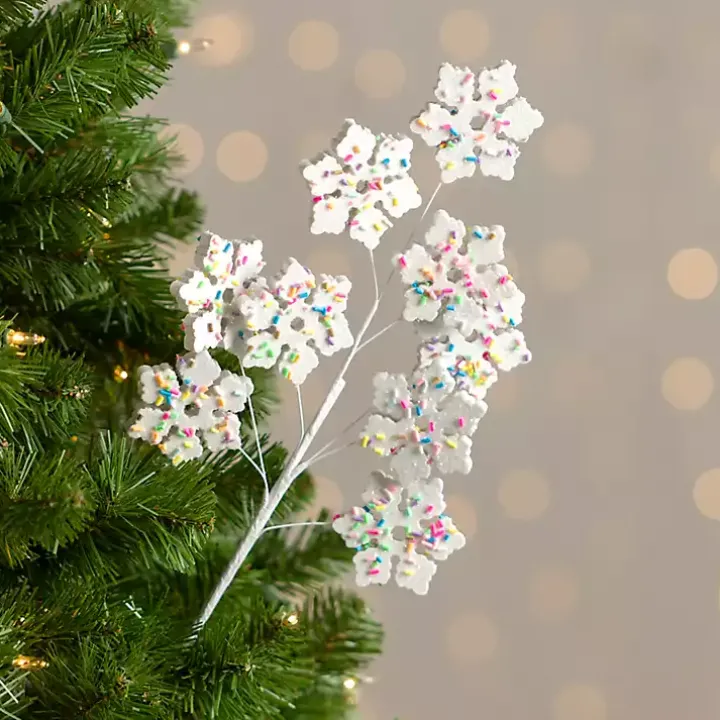 Sprinkled Snowflakes Christmas Pick