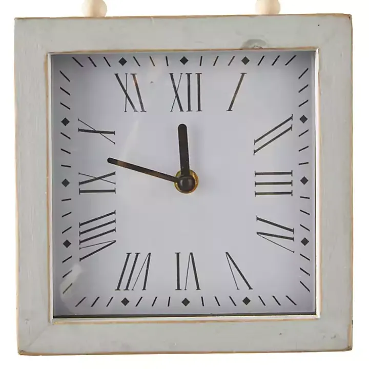 Square Wood Beaded Wall Clocks, Set of 3