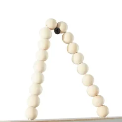 Square Wood Beaded Wall Clocks, Set of 3