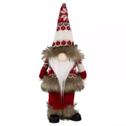 Standing Gnome with Red Knitted Christmas Outfit
