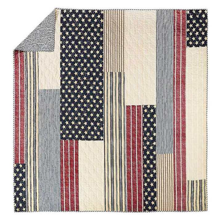 Stars and Striped Patch 2-pc. Twin Quilt Set