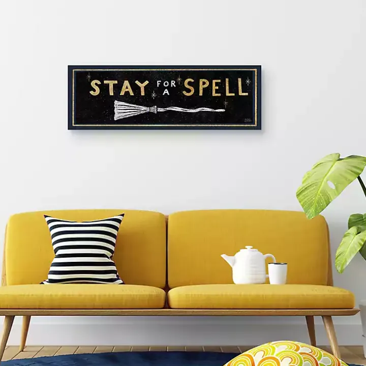 Stay For A Spell Witchy Halloween Wall Plaque