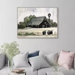 Stay or Go Framed Canvas Art Print