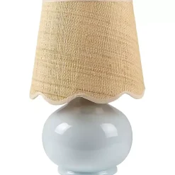 Stella Light Blue Diminuta Woven Shade Table Lamp