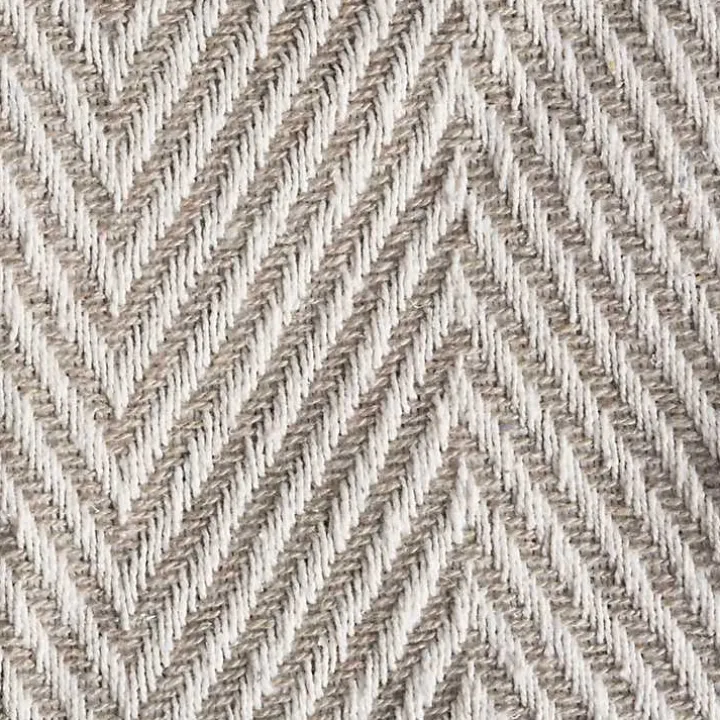 Stone Chevron and Fringe Throw
