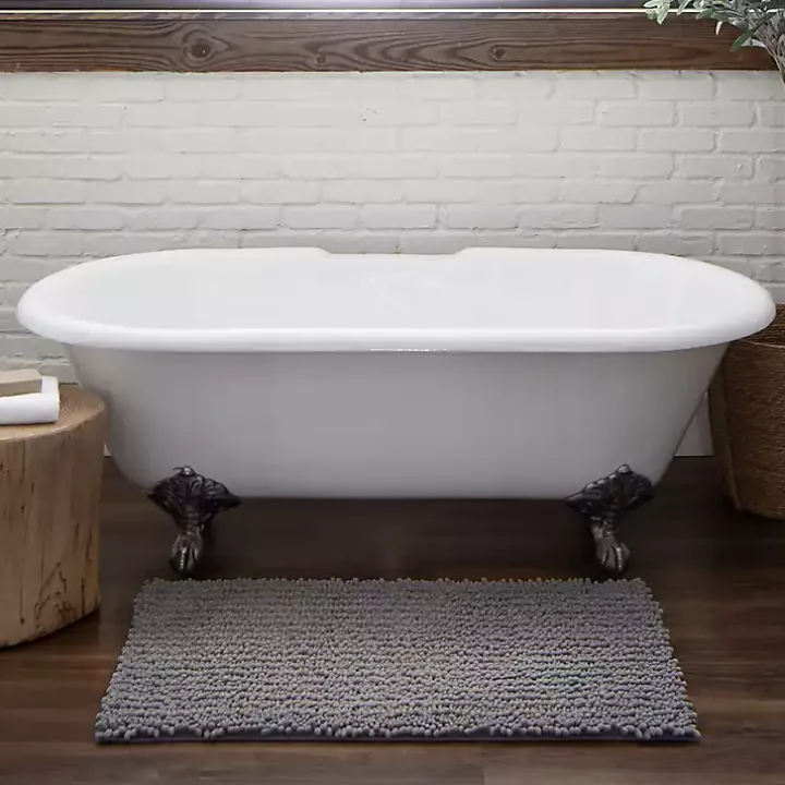 Stone Lofty Pile Chenille Bath Mat, 34 in.