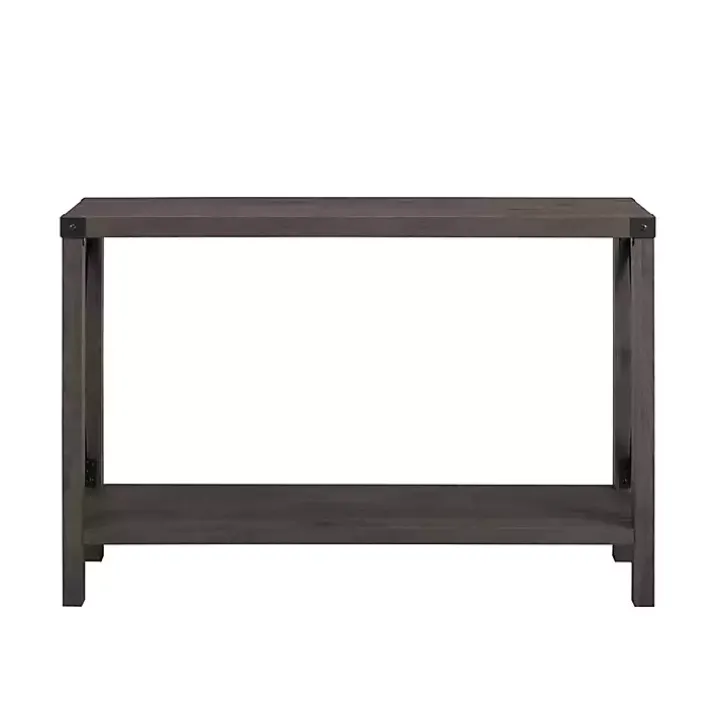 Stormy Gray X Side Frame Console Table