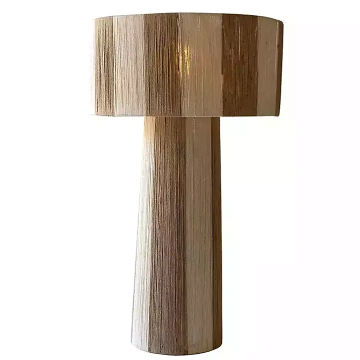 Striped Natural Jute Table Lamp