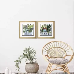 Succulent Garden Framed Art Prints, Set of 2