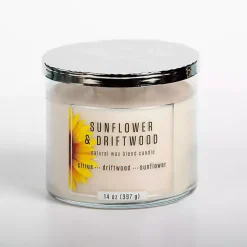 Sunflower and Driftwood Jar Candle