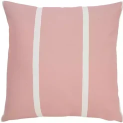 Sunset Pink Double Stripe Outdoor Pillow