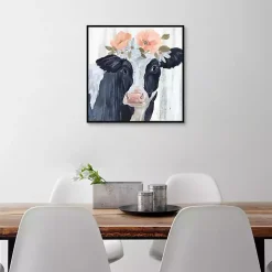 Susie in Flowers Framed Canvas Art Print