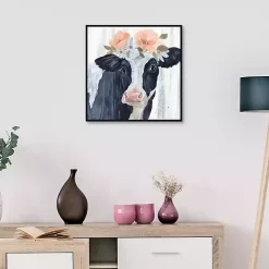 Susie in Flowers Framed Canvas Art Print