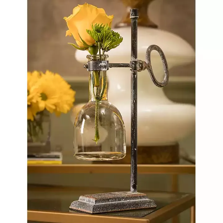 Suspended Vase on Metal Stand
