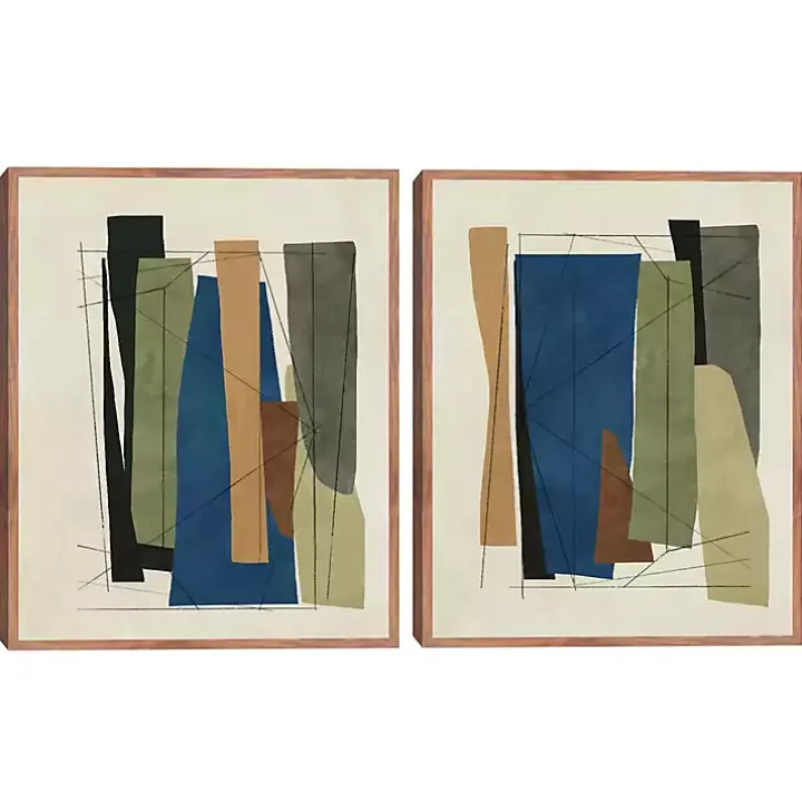 Synch Abstract 2-pc. Framed Canvas Art Set