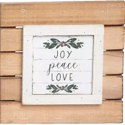 Tabletop Wood Plank Christmas Plaques, Set of 3