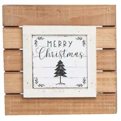 Tabletop Wood Plank Christmas Plaques, Set of 3