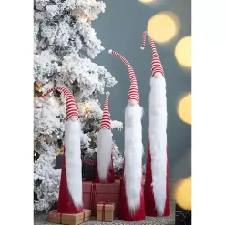 Tall Red and White Santa Gnomes, Set of 4