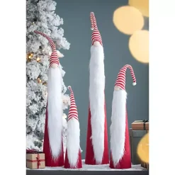 Tall Red and White Santa Gnomes, Set of 4