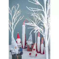 Tall Red and White Santa Gnomes, Set of 4