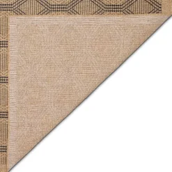 Tan & Black Diamonds Indoor/Outdoor Area Rug, 7x9
