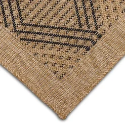 Tan & Black Diamonds Indoor/Outdoor Area Rug, 7x9