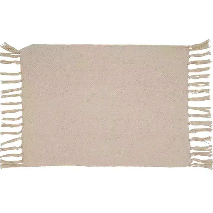 Tan and Black Chevron Cotton Placemats, Set of 4