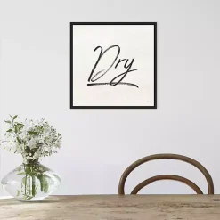 Tan and Black Dry Laundry Framed Wall Plaque