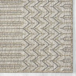 Tan Chevron Indoor/Outdoor Area Rug, 5x7