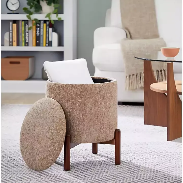 Tan Daniella Storage Ottoman