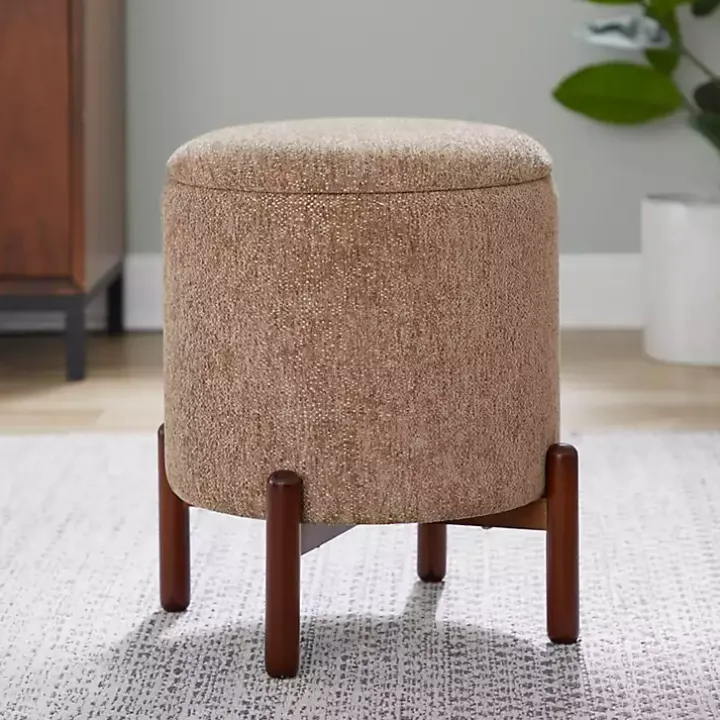 Tan Daniella Storage Ottoman