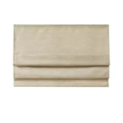 Tan Faux Silk Room Darkening Roman Shade, 31 in.