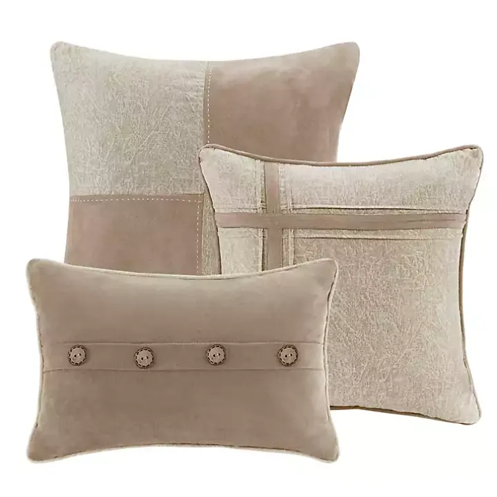 Tan Faux Suede 7-pc. King Comforter Set