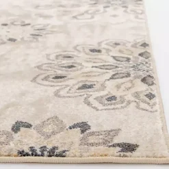 Tan Floral Mini Medallions Area Rug, 5x7
