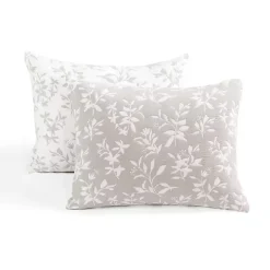 Tan Floral Reversible 3-pc. King Quilt Set