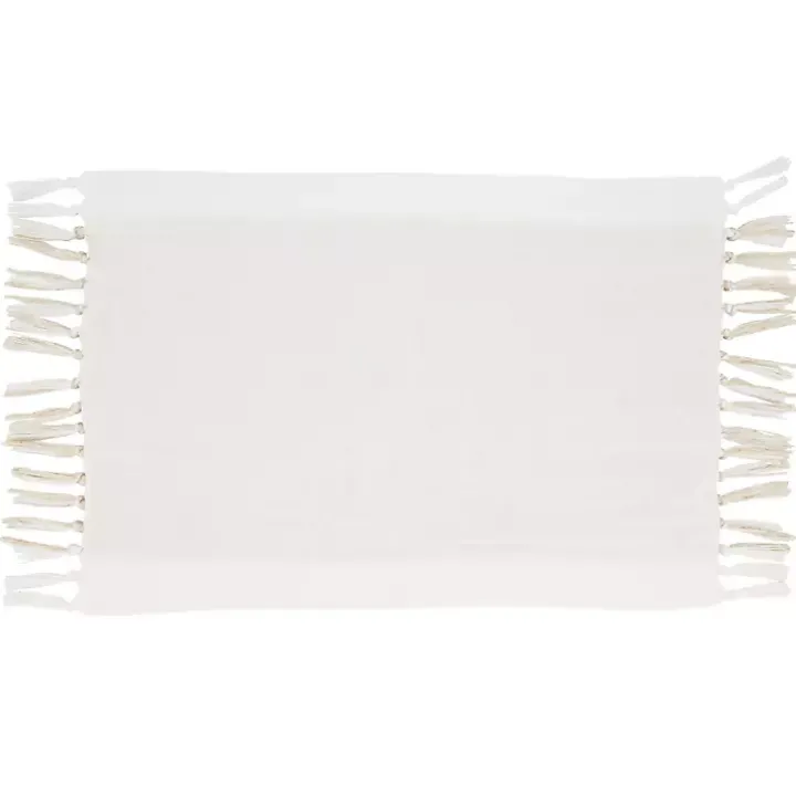 Tan Fringed Two Tone 4-pc. Placemat Set