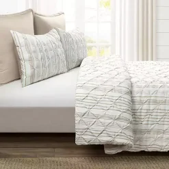Tan Pintuck Stripe King 5-pc. Comforter Set